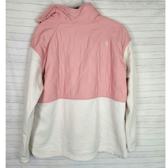 The North Face Rosie Sherpa Pullover Jacket in Mauve/Cream, sz XL - Picture 9 of 16